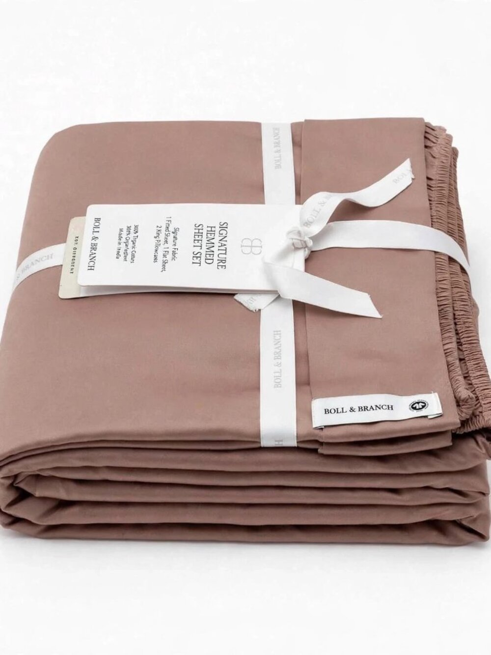 Boll & Branch BROWN CALIFORNIA KING Signature Hemmed 4 PCS Sheet Set